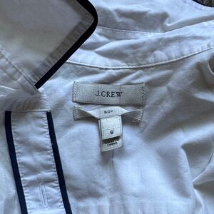 J.Crew White Shirt with Navy Trim